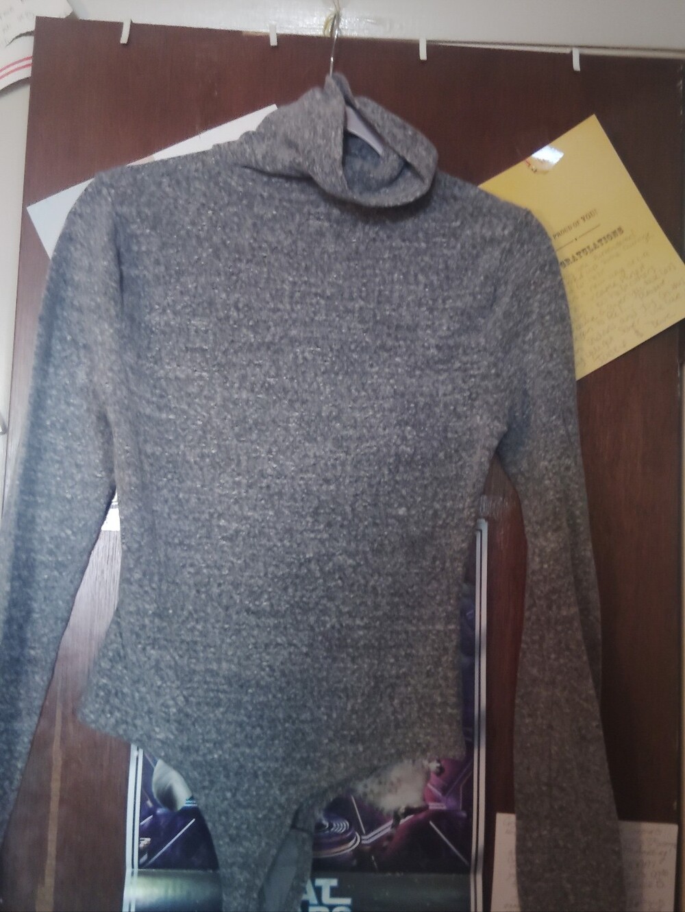 MADEWELL Turtleneck Bodysuit - Grey Size Medium NWOT - Picture 9 of 10